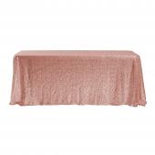 Economy Rectangle Sequin Table Cover 60" x 102" - Blush