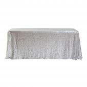 Economy Rectangle Sequin Table Cover 60" x 102" - Silver