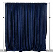 Metallic Spandex Curtain - 10ft Tall x 20ft Wide - Navy