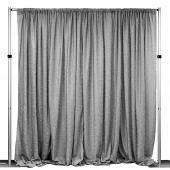 Metallic Spandex Curtain - 10ft Tall x 20ft Wide - Silver