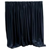 Economy Extra Wide Polyester Backdrop Drape Panel - 10ft Tall x 20ft Wide - Black