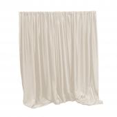 Economy Extra Wide Polyester Backdrop Drape Panel - 10ft Tall x 20ft Wide - Ivory