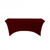 Spandex Rectangle Table Covers 8ft - Burgundy