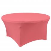 Spandex Round Table Cover 60"- Coral