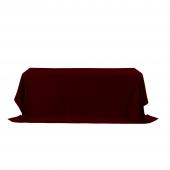 Rectangle Polyester Table Cover 90" x 156"  - Burgundy