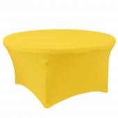 Decostar™ Spandex Round Table Cover 72" - Yellow