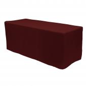 Fitted Polyester Rectangular Table Cover 6ft - Burgundy