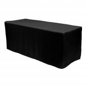 Fitted Polyester Rectangular Table Cover 6ft - Black