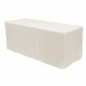 Fitted Polyester Rectangular Table Cover 6ft - Ivory