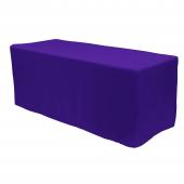 Fitted Polyester Rectangular Table Cover 8ft - Purple