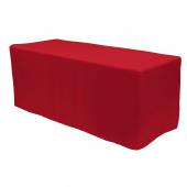 Fitted Polyester Rectangular Table Cover 8ft - Red