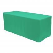 Fitted Polyester Rectangular Table Cover 8ft - Turquoise