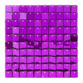 Decostar™ Shimmer Wall Panels w/ Black Backing & Square Sequins - 24 Tiles - Purple