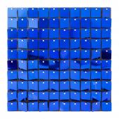 Decostar™ Shimmer Wall Panels w/ Black Backing & Square Sequins - 24 Tiles - Royal Blue