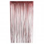 Matte Foil Fringe Curtain 96" - Burgundy