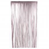 Matte Foil Fringe Curtain 96" - Blush