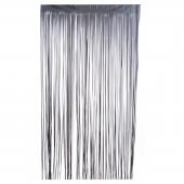 Matte Foil Fringe Curtain 96" - Charcoal