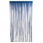 Matte Foil Fringe Curtain 96" - Navy