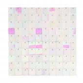 Decostar™ Shimmer Wall Panels w/ Clear Backing & Square Sequins - 24 Tiles - Pink Iridescent