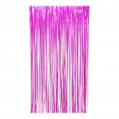 Decostar™ Sparkle Metallic Foil Fringe Curtain 96" - Fuchsia