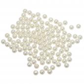 10mm Craft Pearl Beads With Hole 454g/Bag - Ivory