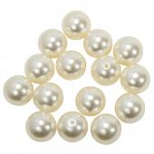 30mm Craft Pearl Beads With Hole 454g/Bag - Ivory