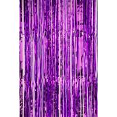 Decostar™ Value Metallic Foil Fringe Curtain 96" - Purple