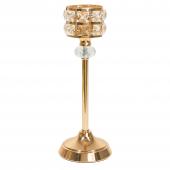 Decostar™ Metal Crystal Embellished Candle Holder 11½" - Gold