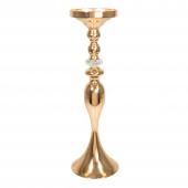 Metal Mermaid Floral Stand Riser with Crystal 22½" - Gold