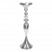 Metal Mermaid Floral Stand Riser with Crystal 22½" - Silver