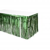 Metallic Foil Table Skirt 14ft - Green