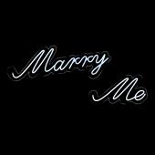 Marry Me Neon Light Sign With Hanging Chain 23½“