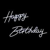 Happy Birthday Neon Light Sign With Hanging Chain 23½“