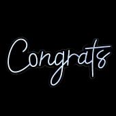 Congrats Neon Light Sign With Hanging Chain 23“