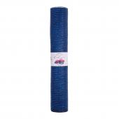 Decorative Poly Mesh Roll with Matching Metallic Stripes - Navy