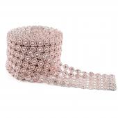 Diamond Flower Shape Mesh Roll - Blush