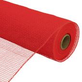 Decorative Plain Poly Mesh Roll 10" - Red