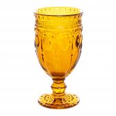 Decostar™ Embossed Glass Goblet 6½" 10oz 6pc/box - Amber