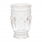 Decostar™ Embossed Glass Cup 5" 10oz 6pc/box - Clear