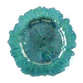 Glass Reef Charger Plate 13" - 8 Pack - Aqua
