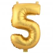 Decostar™ Number Mylar Foil Balloon 16" - "5"