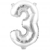 Decostar™ Number Mylar Foil Balloon 34" - "3"