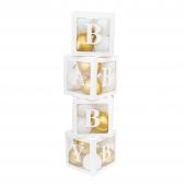 Baby Shower Balloon Box Kit - Gold