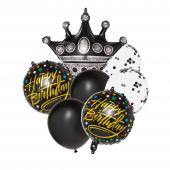 Royal Birthday Balloon Bouquet - Black