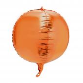 16" 4D Sphere Mylar Balloon 1pc/bag - Orange