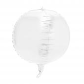16" 4D Sphere Mylar Balloon 1pc/bag - White