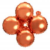 Decostar™ 16" Quad Mylar Balloon 50pc/pack - Orange