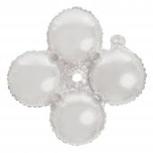 Decostar™ 16" Quad Mylar Balloon 50pc/pack - White