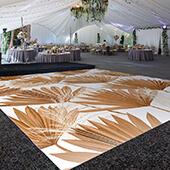 Premium Vinyl Dance Floor Wrap Custom Size - Boho Bonze Palms