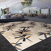 Premium Vinyl Dance Floor Wrap Custom Size - Boho Linda Leafs